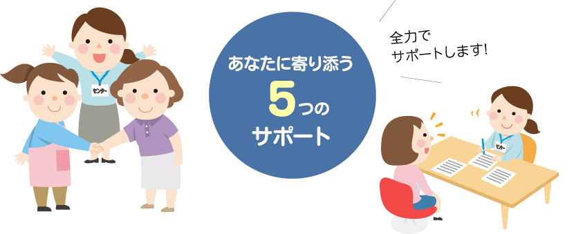 あなたに寄り添う5つのサポート